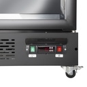 XL Refrigerator with 3 Doors – LED Lighting – 6 Wheels – Black – GD1600