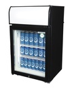 Display Freezer with glass door and illuminated display - black - GCDF72