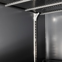 XL Refrigerator with 3 Doors – LED Lighting – 6 Wheels – Black – GD1600