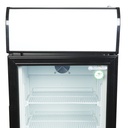 Display Freezer with glass door and illuminated display - black - GCDF72