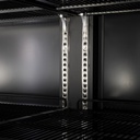 XXL Refrigerator – 4 Doors – For Supermarkets or Gas Stations – With Wheels – LED – Black – GD2200