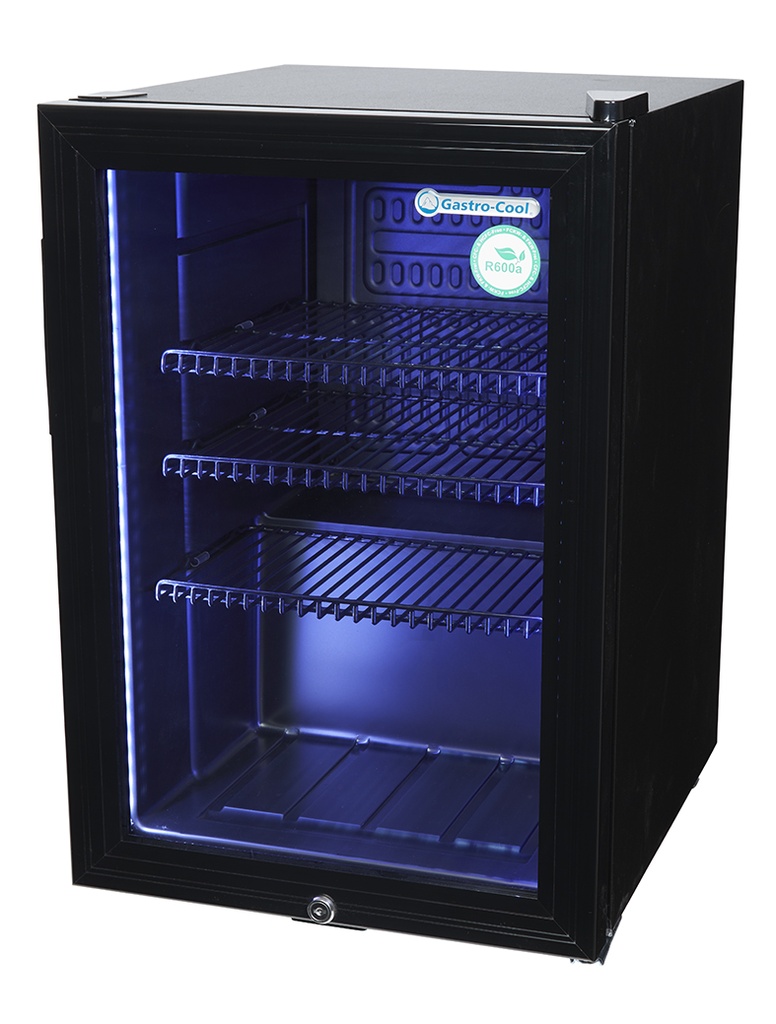 Bottle Cooler with glass door - black - high-performance LED - GCKW65