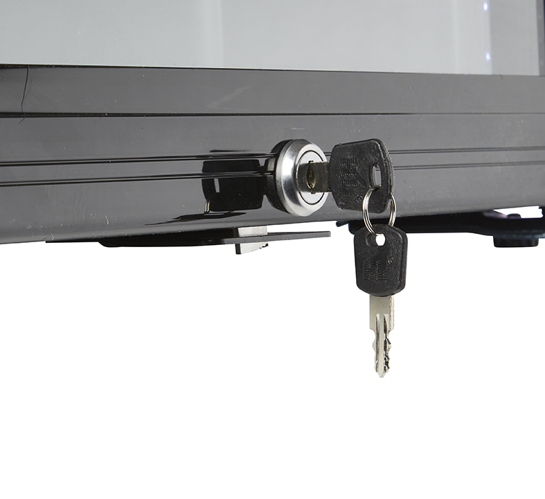 Bottle Cooler with glass door - black - high-performance LED - GCKW65