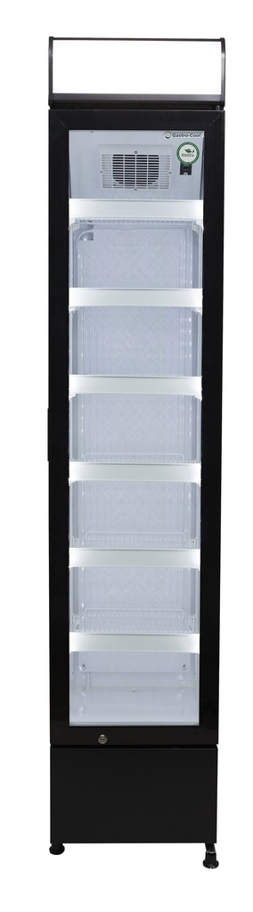 Bottle Cooler - slim - advertising - black/white - LED - GCDC130
