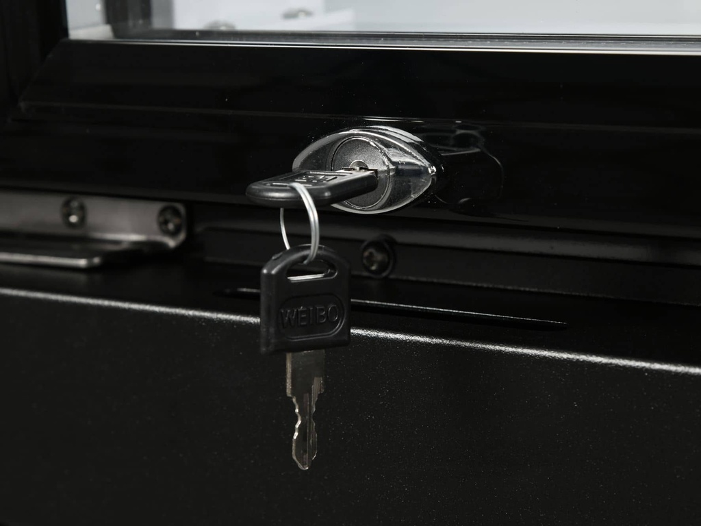 Large Beverage Refrigerator for Supermarkets - With Two Doors, 4 Wheels, LED, Advertisement Display - GCDC600