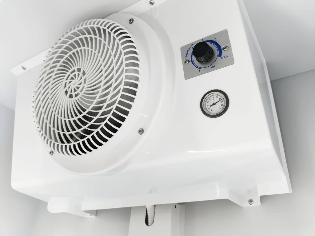 Large Beverage Refrigerator for Supermarkets - With Two Doors, 4 Wheels, LED, Advertisement Display - GCDC600