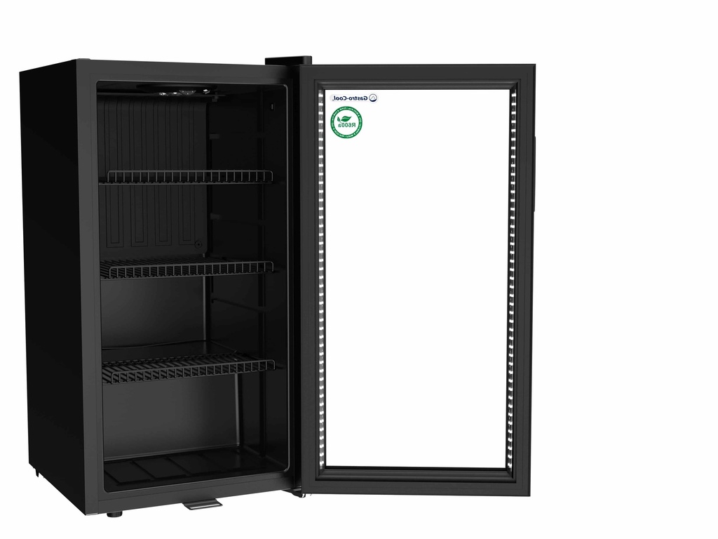 Nevera de botellas con puerta de vidrio - gastronomía - bar - negro - LED - GCKW90