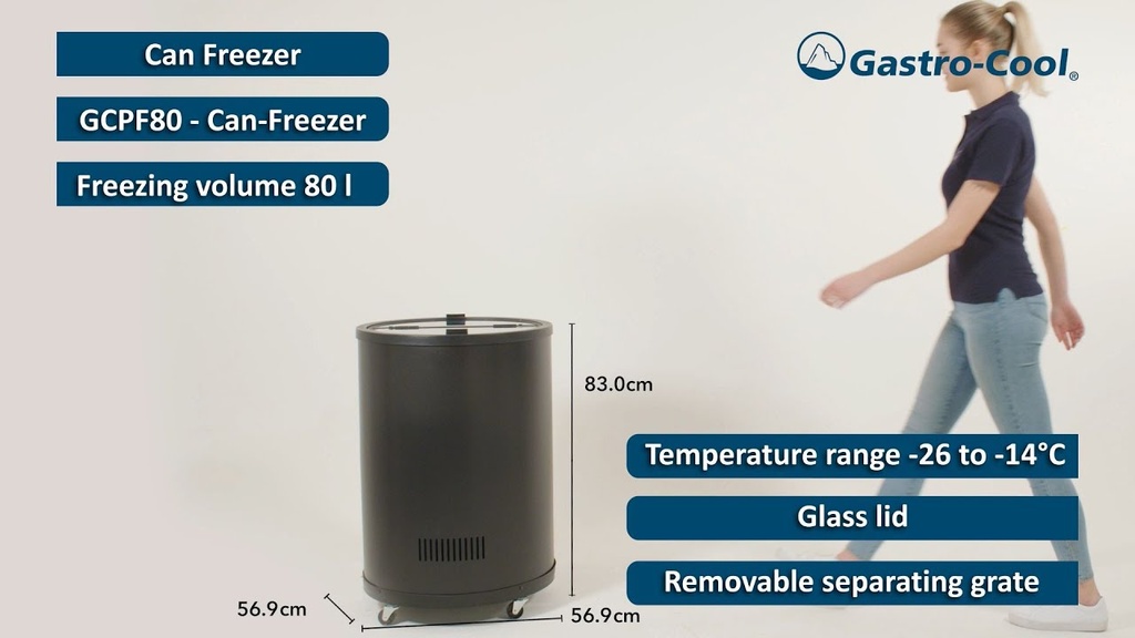 Round freezer for ice cream and advertising - POS - supermarket - GCPF80
