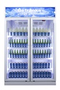 Gastro-Cool - kiosk cooler - two glass doors - LED - GCDC1050