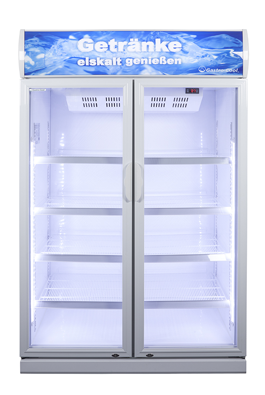Gastro-Cool - kiosk cooler - two glass doors - LED - GCDC1050
