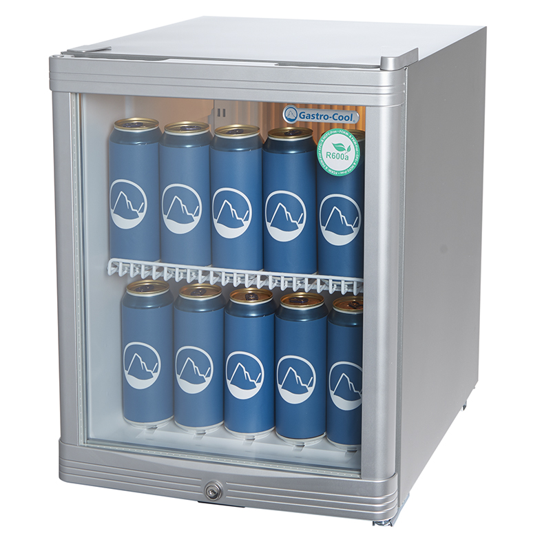 Glass Door Cooler - mini - silver - GCKW50