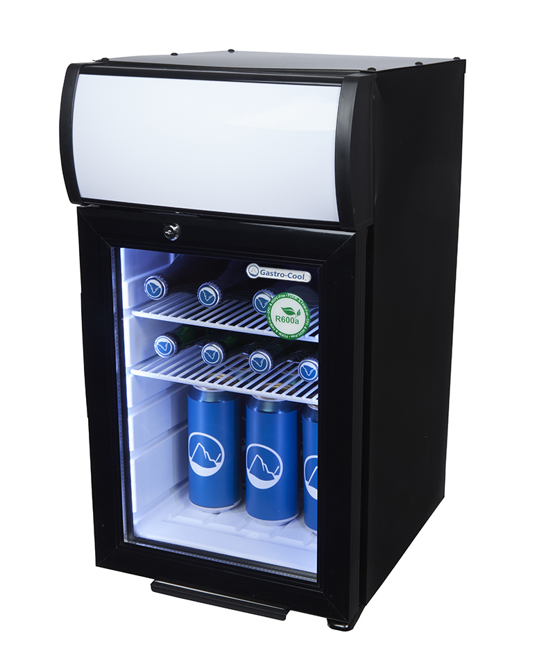Small Black Display Refrigerator with Illuminated Display - GCDC25