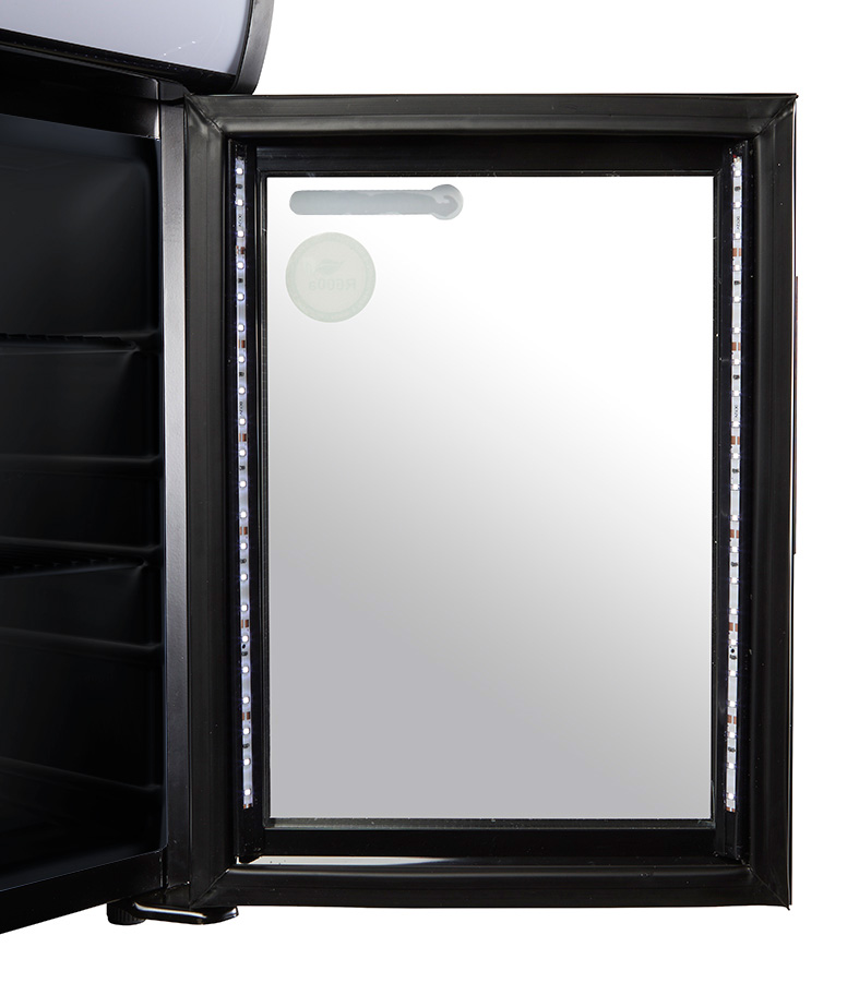 Small Black Display Refrigerator with Illuminated Display - GCDC25