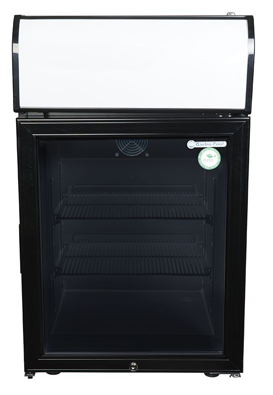 Display Freezer with glass door and illuminated display - black - GCDF72
