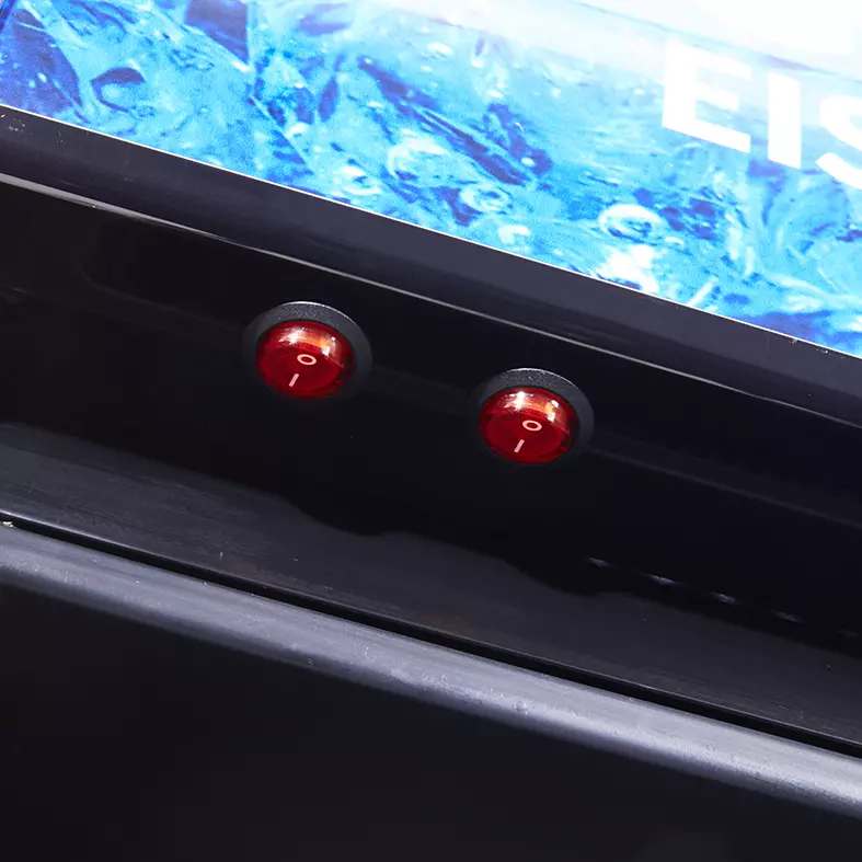 0,92 kWh/24h - Ultra Energy-Efficient & Eco-Friendly Bottle Refrigerator with advertising display  - ECO STAR +