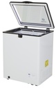 Chest Freezer with glass lid and two flexible wire baskets - white/black - GCFC100