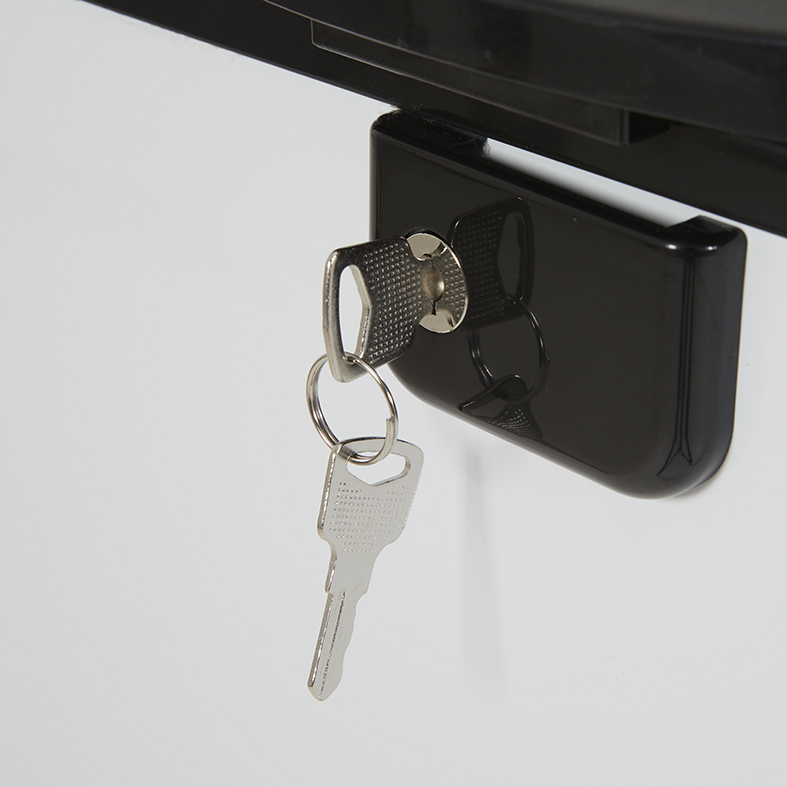 Chest Freezer with glass lid and two flexible wire baskets - white/black - GCFC100