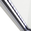 Chest Freezer with glass lid and two flexible wire baskets - white/black - GCFC100