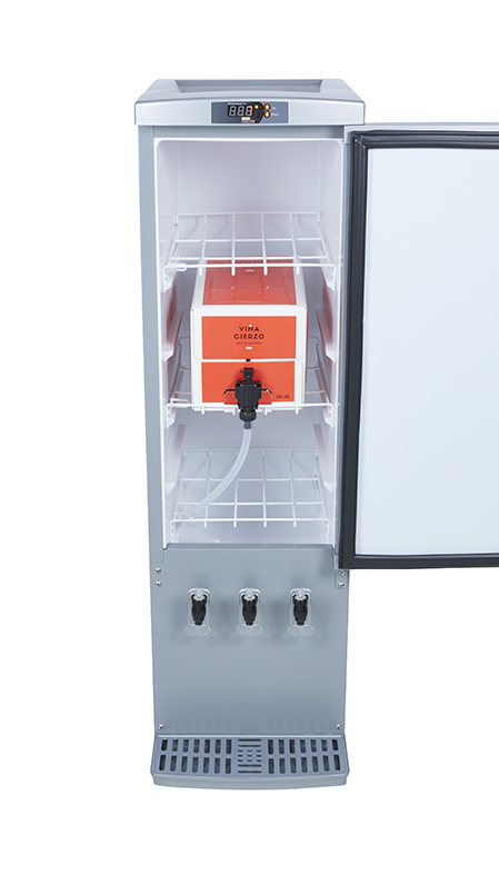 Bag-in-Box Wine Cooler for hotel and gastronomy settings - silver GCBIB110