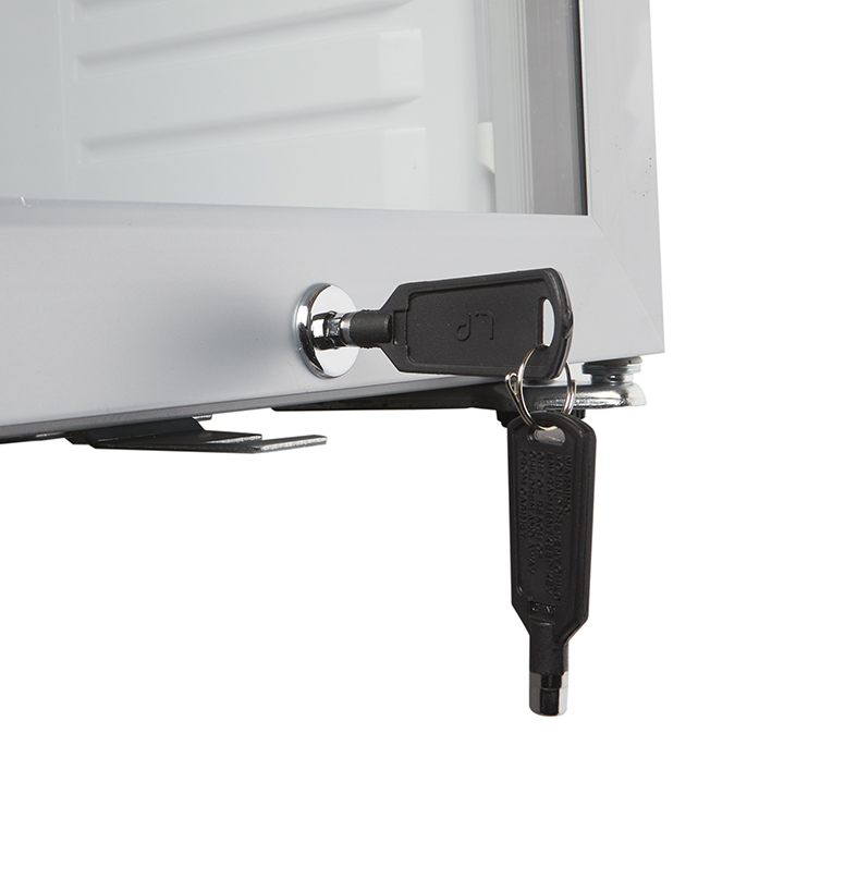 Mini fridge for petrol stations or gastronomy - Mini refrigerator - silver - GCKW25