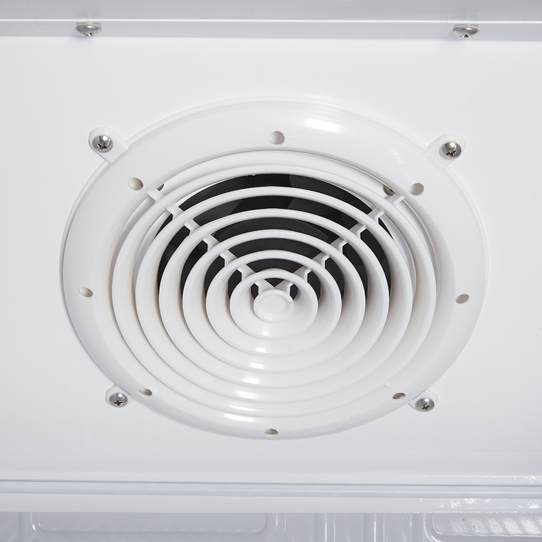 Nevera con puerta de vidrio y display publicitario - blanco - GCDC400