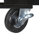 Mobiler Werkzeugwagen Kühlschrank - Industriedesign Minibar 50L mit Schubladen und Rädern - Schwarz - Design Kühlschrank für Werkstatt, Garage und Man Cave