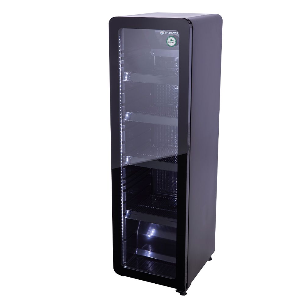 Retro Glass Door Cooler - elegant - black - GCGD135