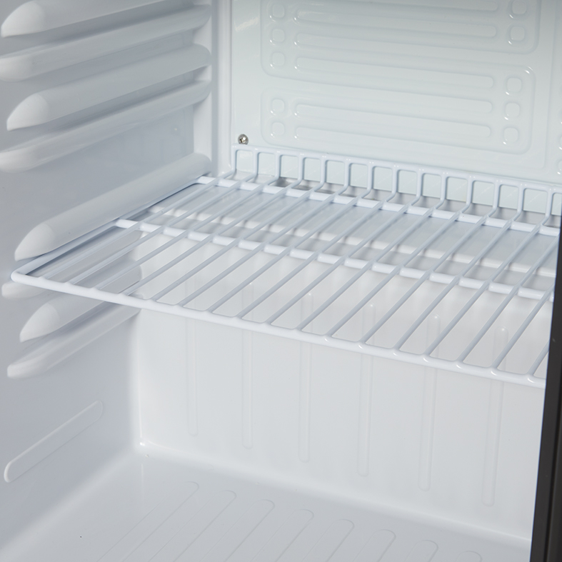 Mobiler Werkzeugwagen Kühlschrank - Industriedesign Minibar 50L mit Schubladen und Rädern - Rot/Schwarz - Design Kühlschrank für Werkstatt, Garage und Man Cave