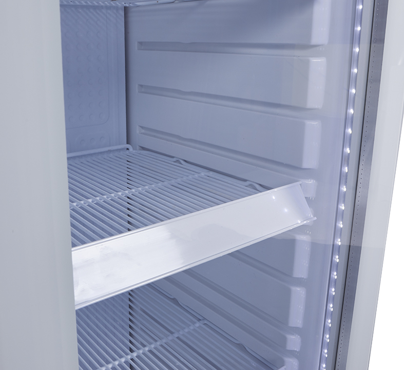 Slimline Bottle Cooler - retro look - vintage - glass door - white - GCGD135