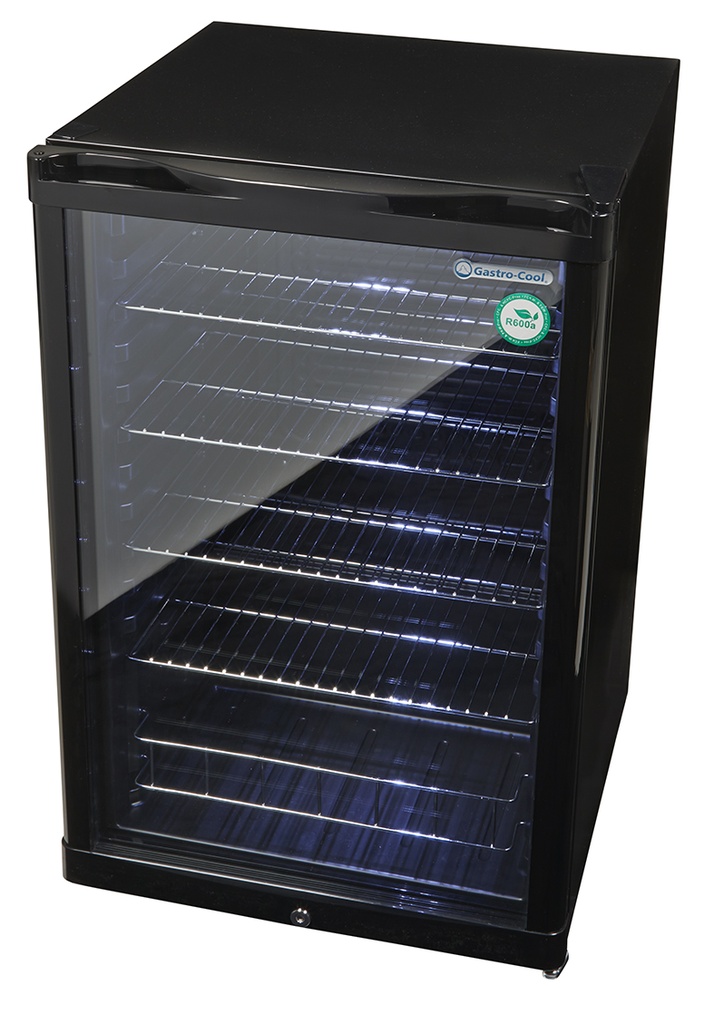 Glass Door Cooler for bottles - black - GCGD155