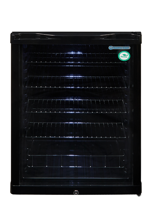 Glass Door Cooler for bottles - black - GCGD155