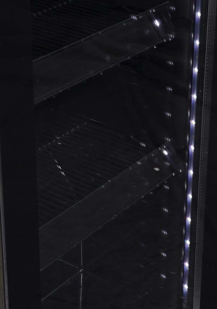 Retro Cooler with glass door - Slimcooler - black - GCGD175