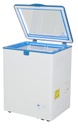 Chest Freezer with glass lid for ice cream or beverages (-24 to +10°C) - white/blue - GCFC100