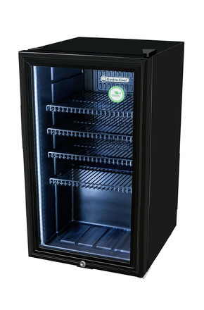 Bottle Cooler with glass door - gastronomy - bar - black - LED - GCKW90