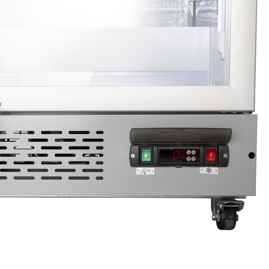 Large Beverage Refrigerator - Kiosk Cooler - Supermarket - LED - silver - GD1050