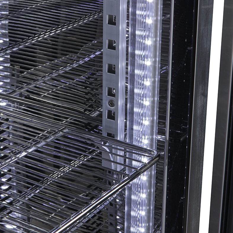 Gastro-Cool - stainless steel cooler with glass door - fan-assisted - large - GCGD300