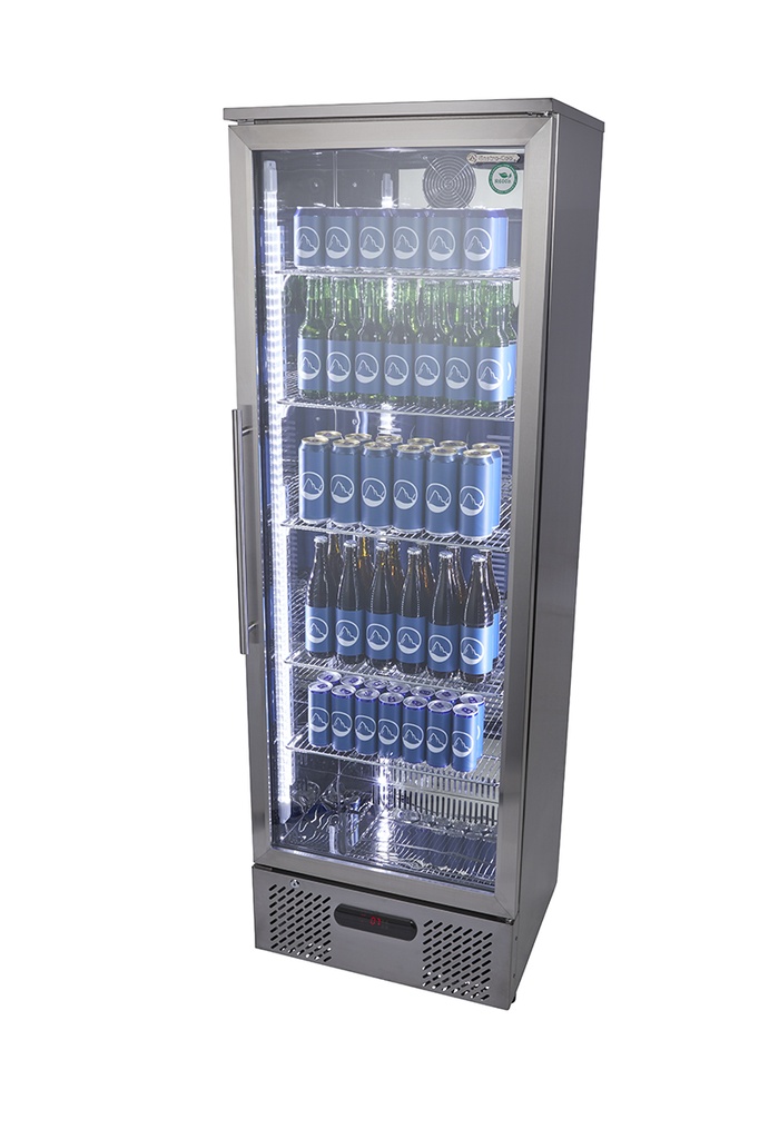 Gastro-Cool - stainless steel cooler with glass door - fan-assisted - large - GCGD300