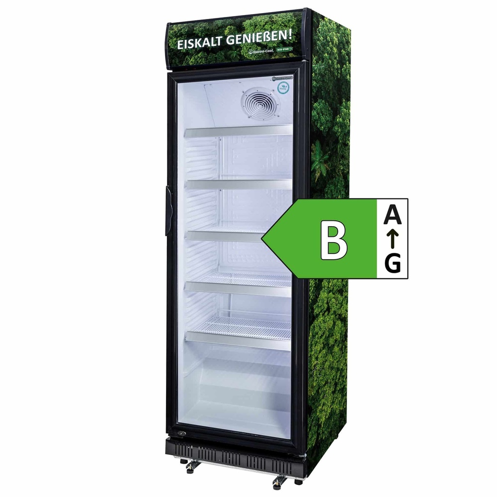 [114105] Refrigerador d'ampolles ultra eficient (0,92 kWh/24h) i ecològic amb display publicitari - ECO STAR +