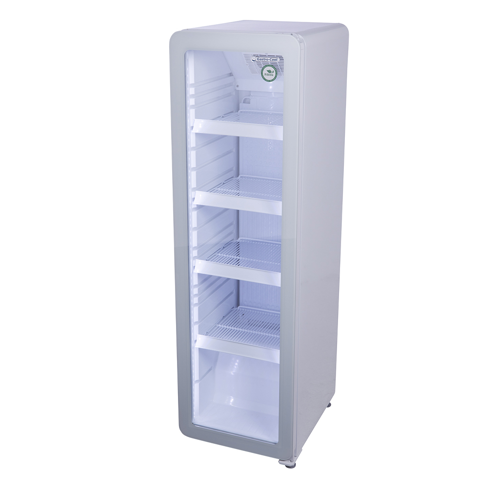 [259500] Nevera Expositora Estreta 150L, Estil Retro Vintage, Blanca - GCGD135