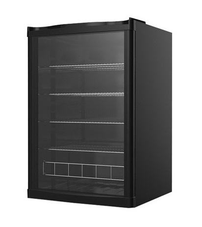 [248100] Nevera Expositora 130L, Botellero, Puerta Cristal, Negra - GCGD155