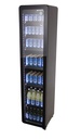 Nevera Expositora Slim 150L, Estilo Retro, Puerta Cristal, Negra - GCGD175