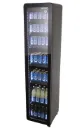 Nevera Expositora Slim 150L, Estilo Retro, Puerta Cristal, Negra - GCGD175 + Argon