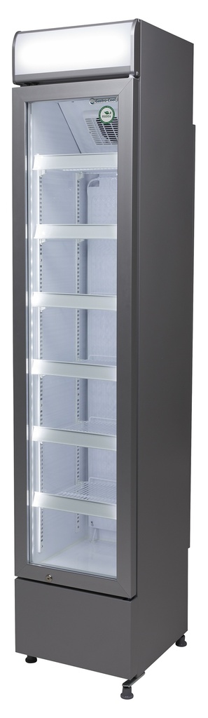 [135401] Nevera Expositora Estrecha Slim 150L, Plata - GCDC130