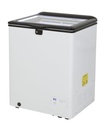 Arcón Congelador 110L Tapa Cristal Corredera, 2 Cestas - blanco/negre - GCFC100