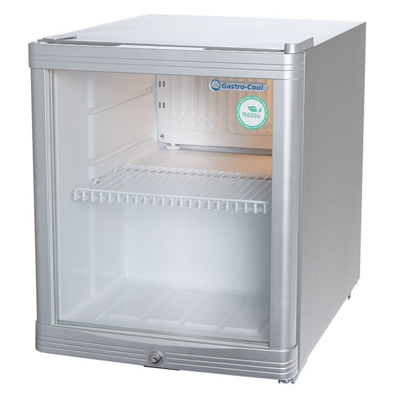 [203400] Nevera con puerta de vidrio - mini - plateado - GCKW50