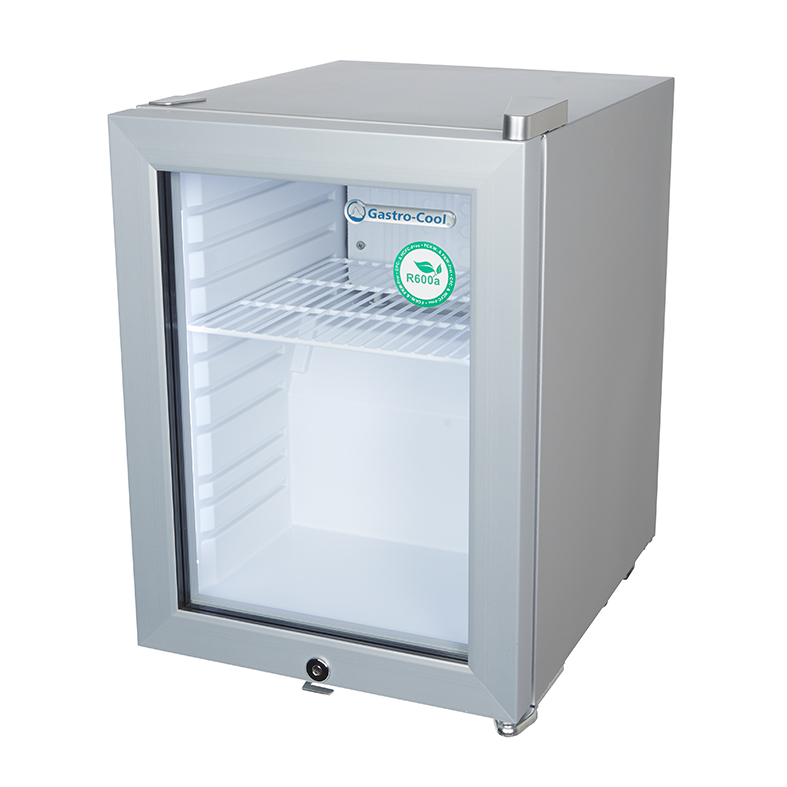 [247401] Mini fridge for petrol stations or gastronomy - Mini refrigerator - silver - GCKW25