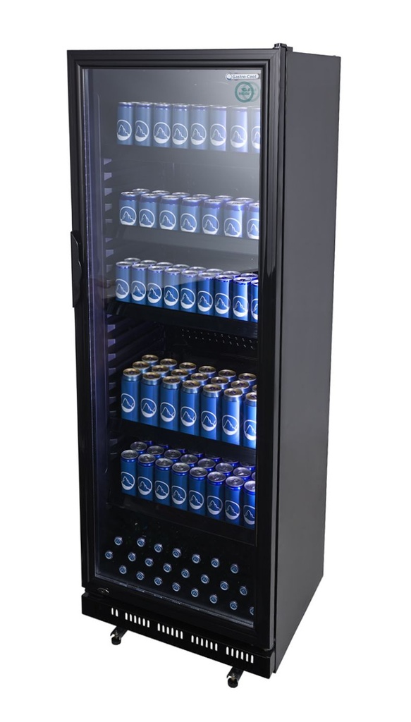 [209100] Nevera Expositora Negra Cierre Automático 360L - GCGD360