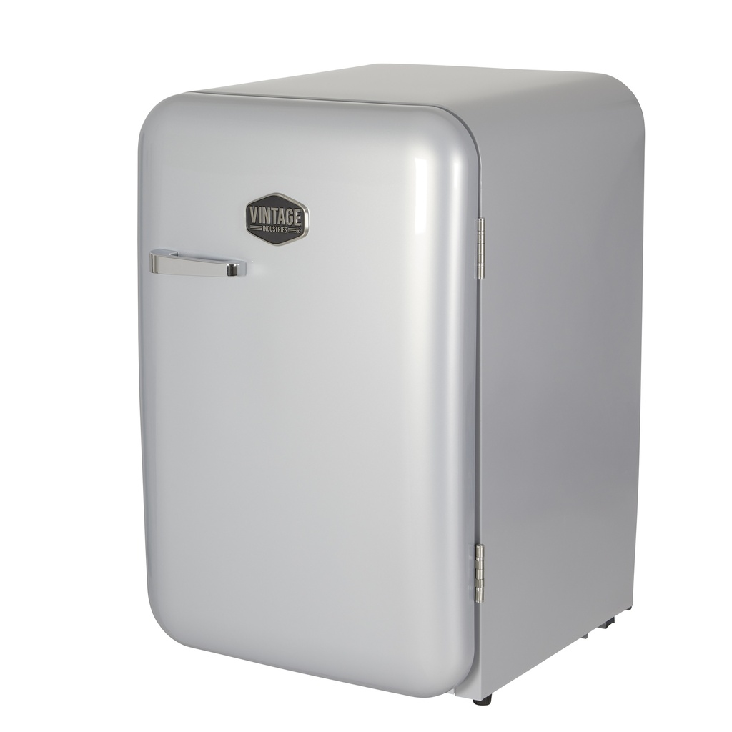 [427004] Frigorífico Retro Kingston - Diseño Vintage Plata - VIRC160