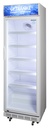 Nevera con puerta de vidrio y display publicitario - blanco - GCDC400