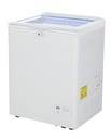 110L Freezer Chest with Sliding Glass Lid, 2 Baskets - white/white - GCFC100